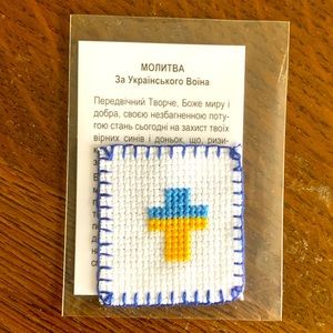 FOR CHARITY $1-$99 Hand-sewn Amulets & Prayer Cards for Ukrainian Soldiers